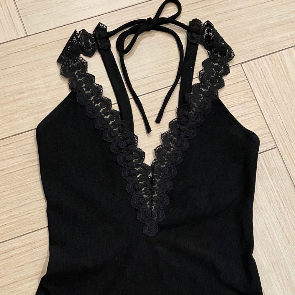 BERSHKA LACE TRIM BODYSUIT